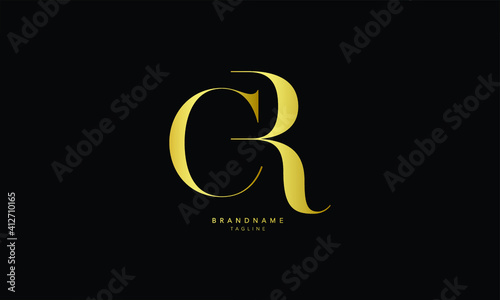 Alphabet letters Initials Monogram logo CR, RC, C and R