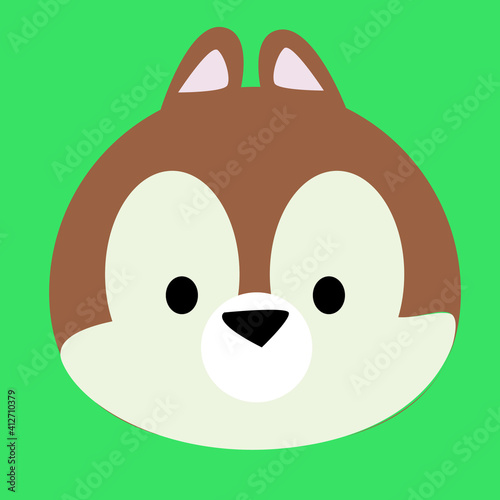 Ardilla tierna vector caricatura