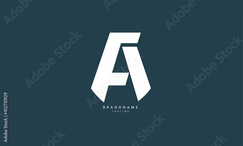 Alphabet letters Initials Monogram logo FA, AF, F and A