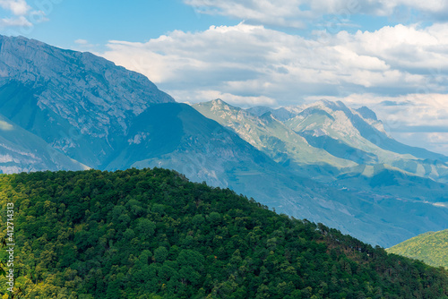 mountain landscape with clouds