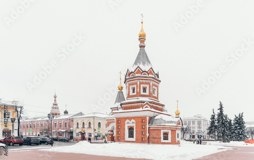 orthodox church in winter