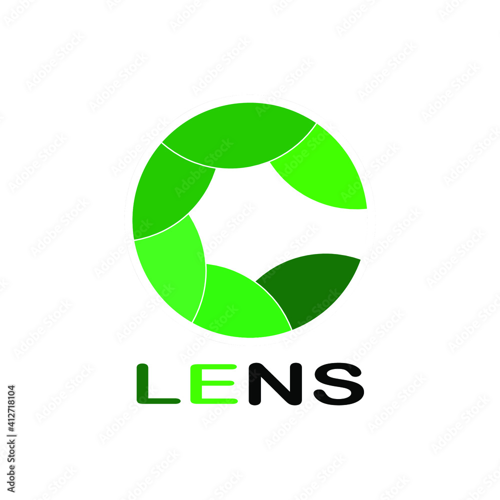 Lens camera logo icon isolated on white background Lens camera logo icon isolated on white background