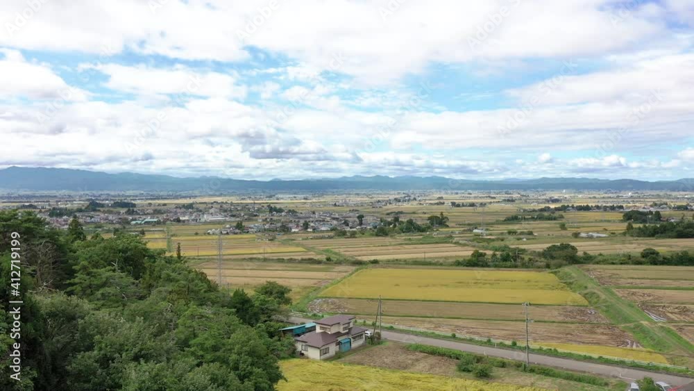 Aerial view of vast countryside