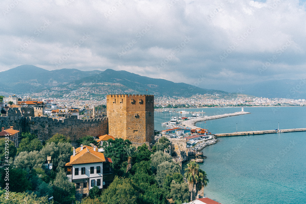view of the town of alanya
