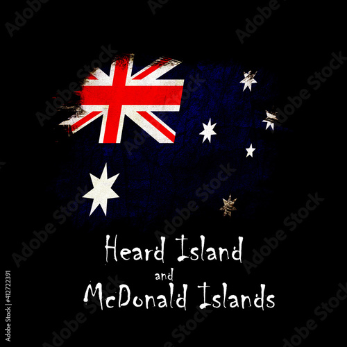 National flag of Heard Island and McDonald Islands, abbreviated with hm photo