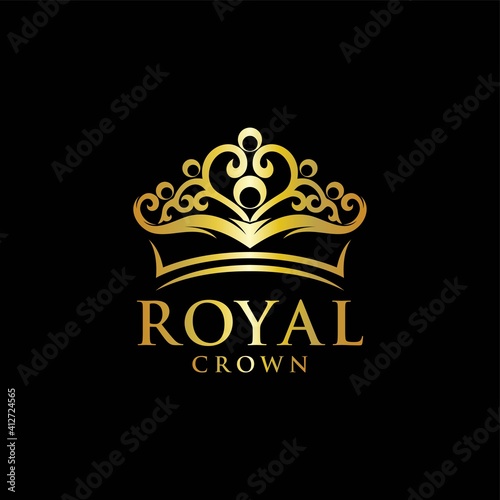 Royal Crown Logo Vector Template