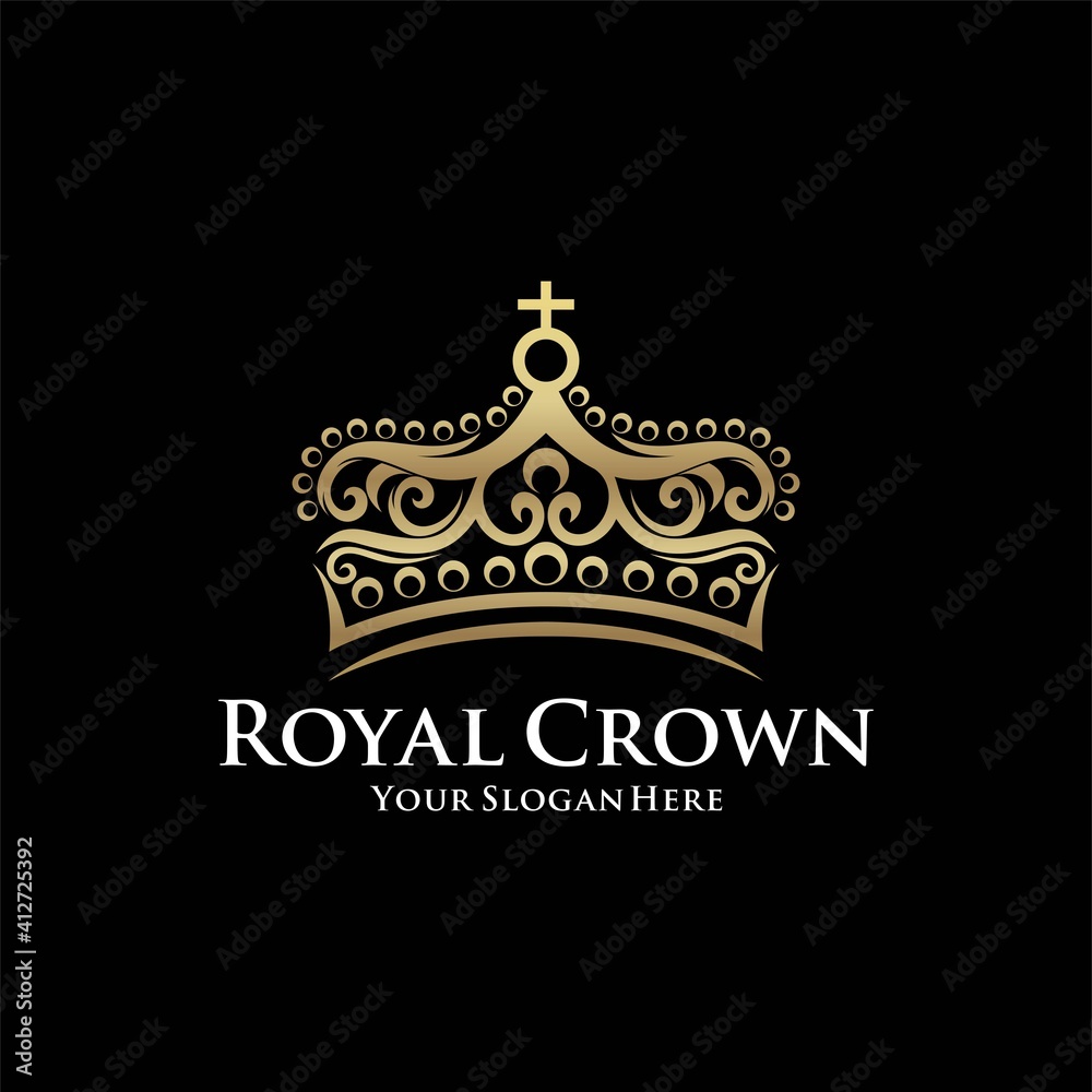 Royal Crown Logo Vector Template