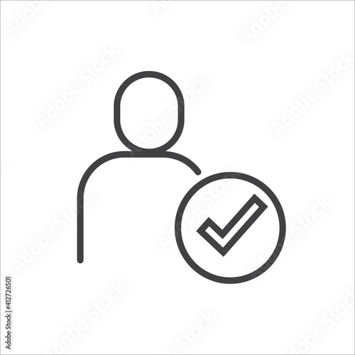 Simple approval related line vector icon It contains icons such as assurance, protection, accepted documents, quality checks.