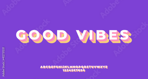 3d bold pop style text effect, suitable for flyer, poster, headline, logotype, monogram