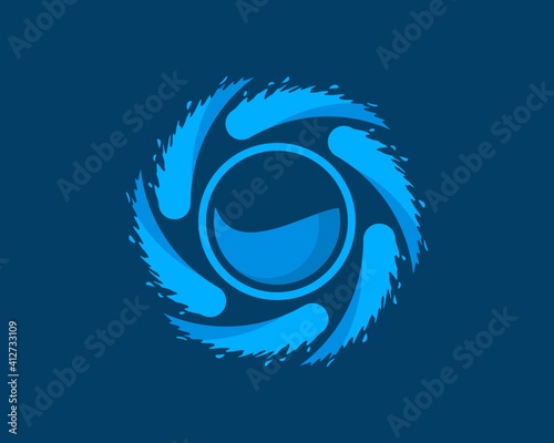 Abstract splash water with laundry inside