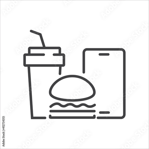 Simple Food Delivery Related Vector Line Icons.
