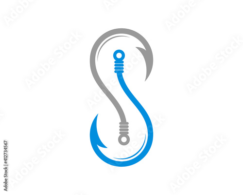 S Letter with two hook logo
