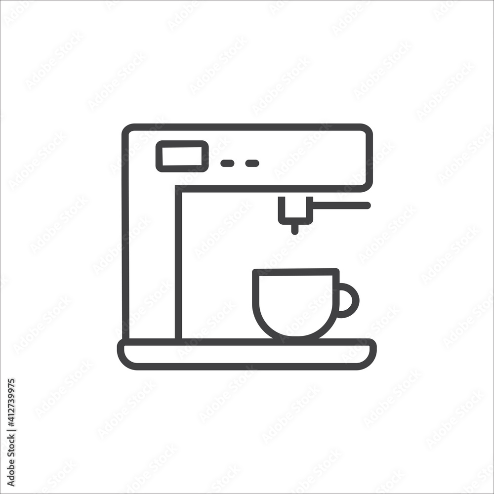 Simple coffee-related vector line icons. Simple coffee-related vector line icons.