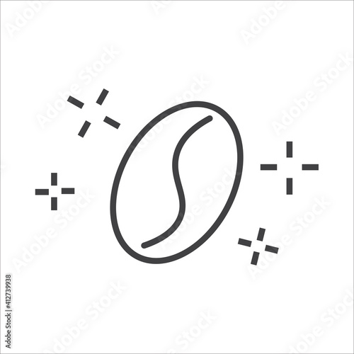 Simple coffee-related vector line icons.
