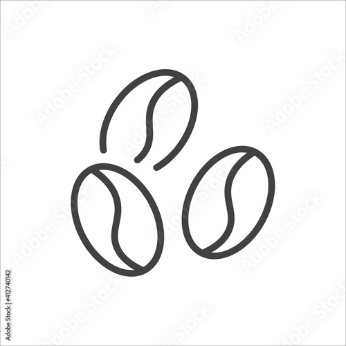 Simple coffee-related vector line icons.