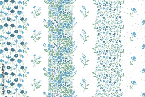 Seamless floral patterns