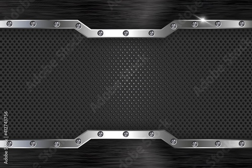 Metal Background Steel Black Design
