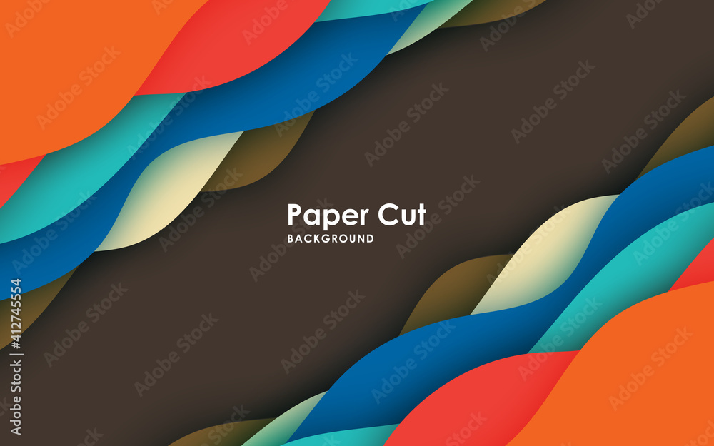 business papercut abstract background . vector illustration for web.	