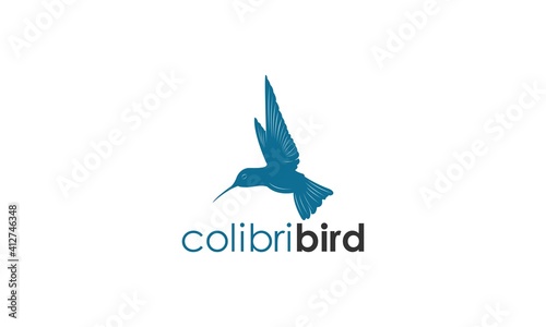 the logo of a hummingbird in flight and flapping its wings, reflecting freedom