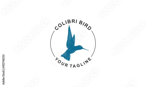 the logo of a hummingbird in flight and flapping its wings, reflecting freedom