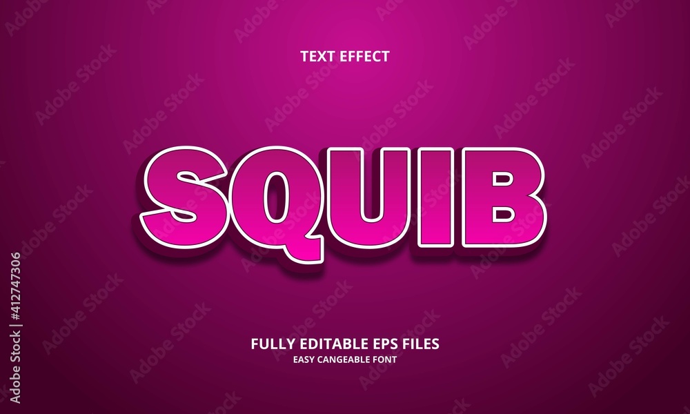 squib style editable text effect squib style editable text effect