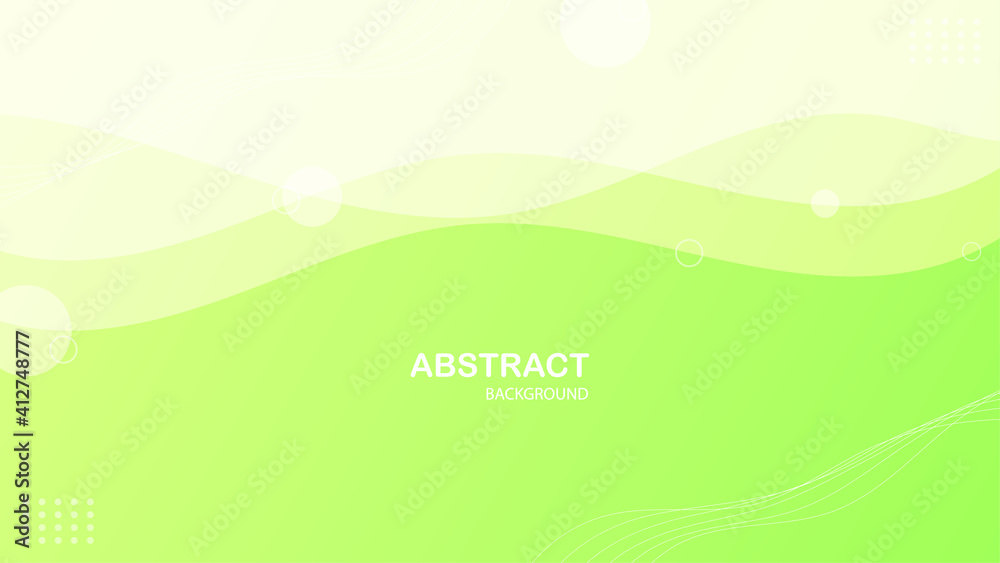 Obraz premium Abstract modern green fluid gradient background, vector.
