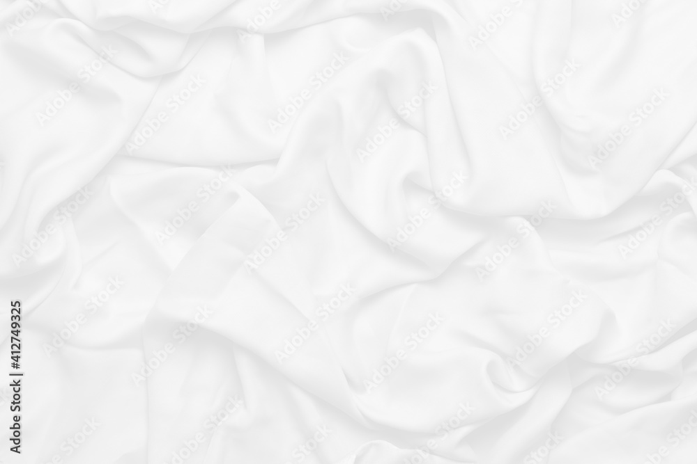 white cloth background soft wrinkled fabric patrem and surface