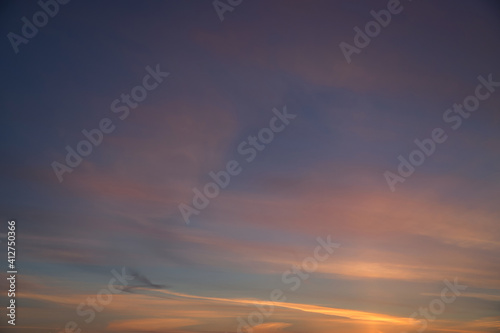 Evening colorful sky after sunset. © Angelika