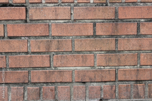 Image of old and dirty red brick 
