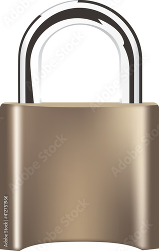 Brass keyed padlock