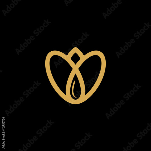 V oil luxury logo vector