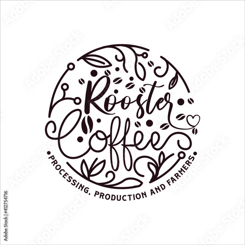 Roasted Coffe lettering logo exclusive design inspiration