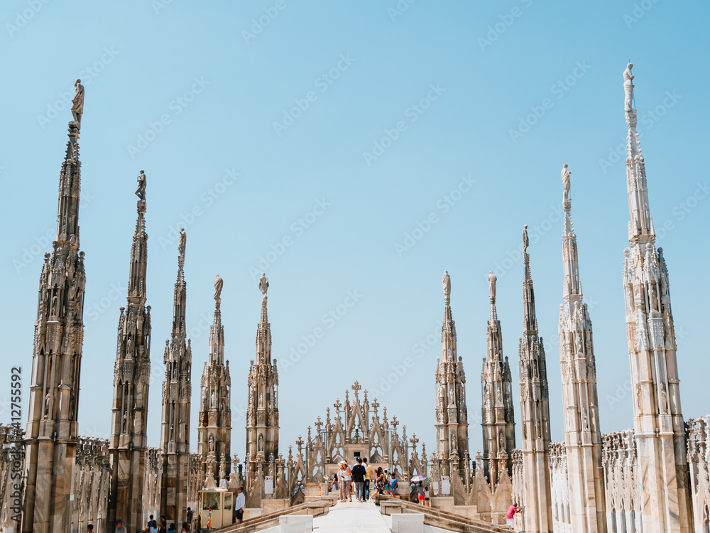 The rooftop of Milan Cathedral, Duomo, Milan, Italy
