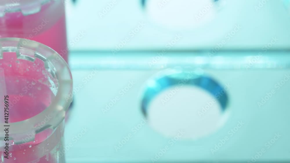 Close up of laboratory worker filling and preparing samples for testing in vial. Close up of laboratory worker filling and preparing samples for testing in vial.