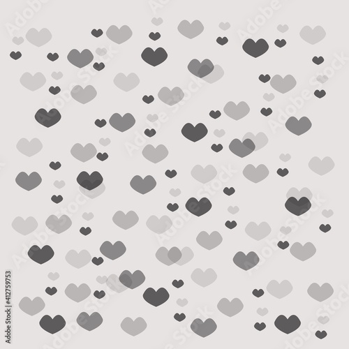 Black and white vector layout with sweet hearts. Illustration with hearts in love concept for valentine s day. Beautiful  background   design for your business advert of anniversary. Cover design   