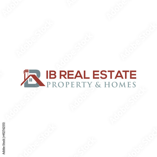 IB lettering real estate property and home exclusive design inspiration