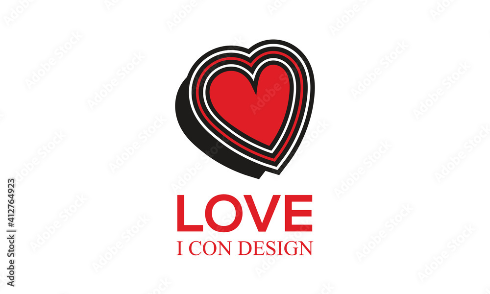 art and heart love icon.