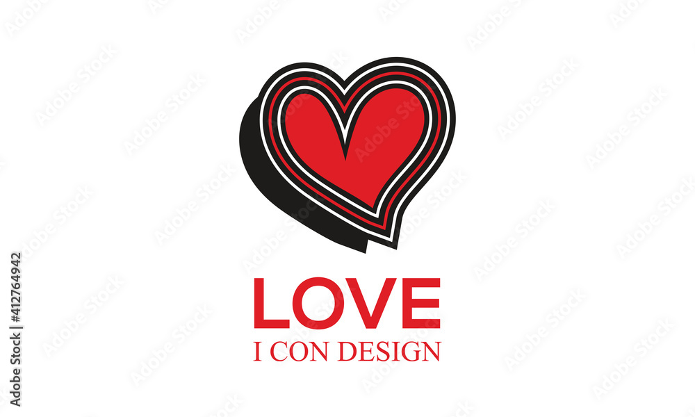 heart love i con design art.