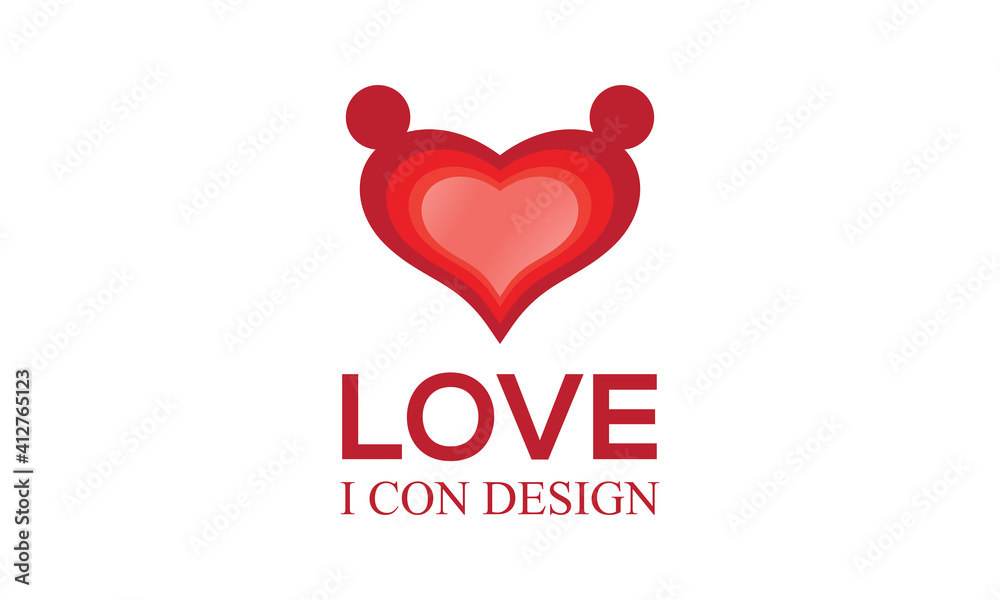 i love my heart i con design.