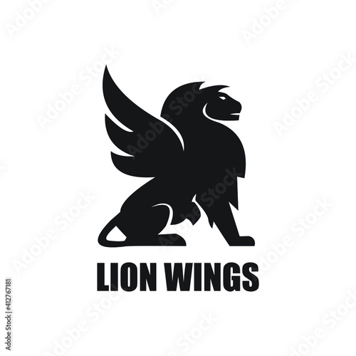 lion wings leo king winged logo strong  exclusive design inspiration