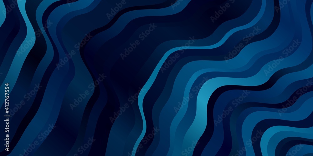 Fototapeta premium Light BLUE vector layout with wry lines.