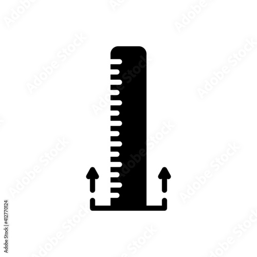 Black solid icon for elevation
