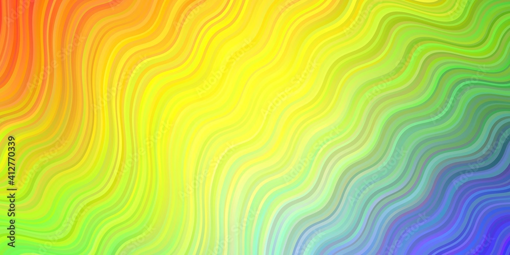 Light Multicolor vector backdrop with bent lines.