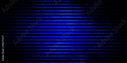 Dark BLUE vector background with circles.