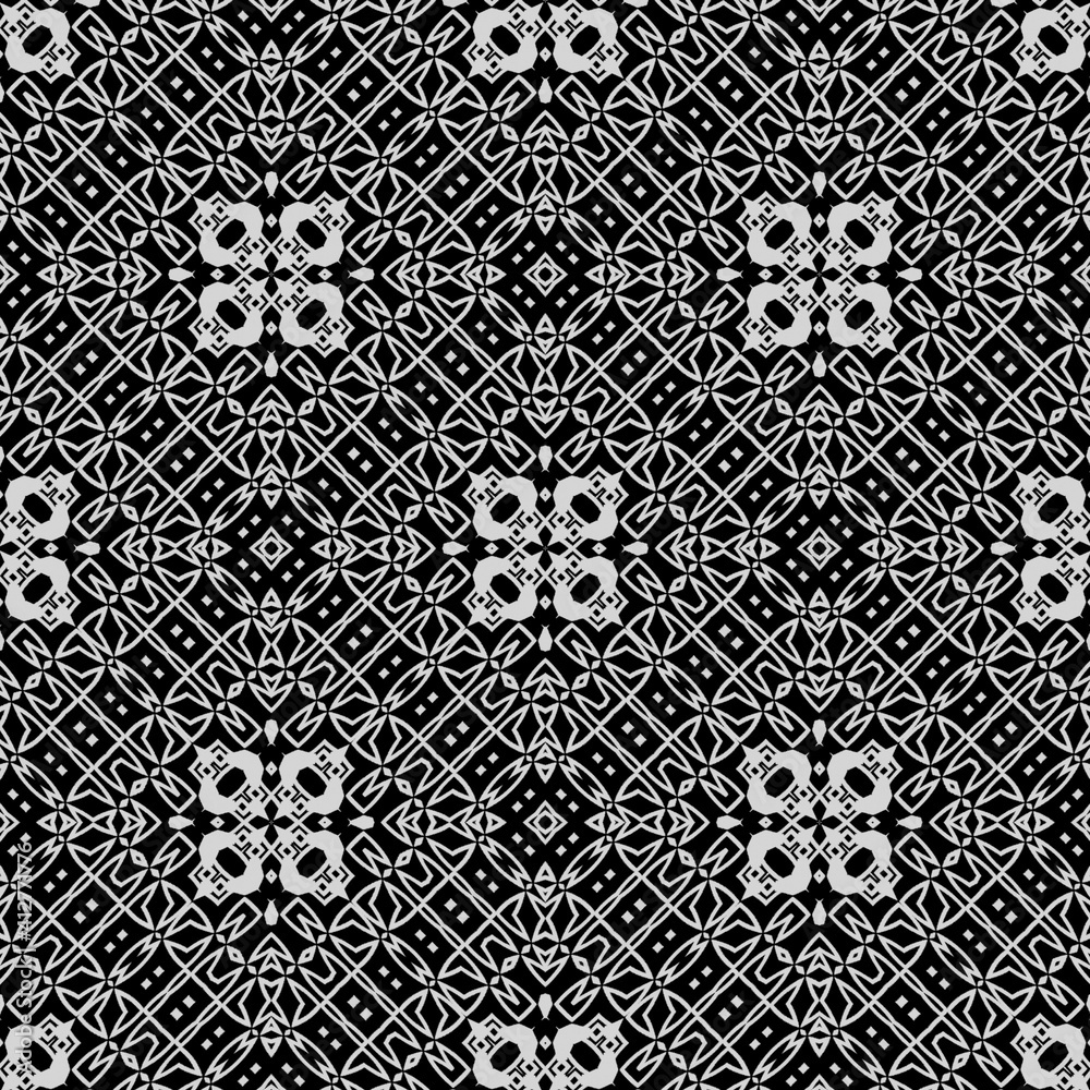Geometric vector pattern with triangular elements. Seamless abstract ornament for wallpapers and backgrounds. Black and white colors. Geometric vector pattern with triangular elements. Seamless abstract ornament for wallpapers and backgrounds. Black and white colors.
