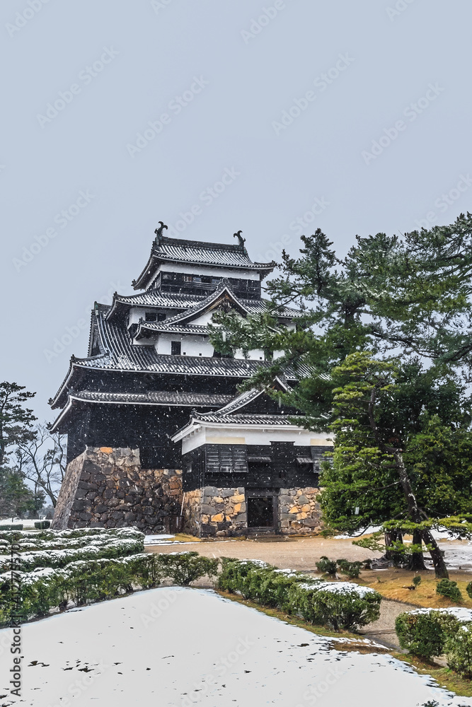 冬の松江城の風景 冬の松江城の風景