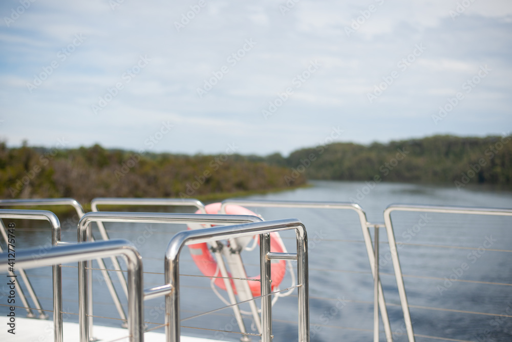 View From the river cruising boat
