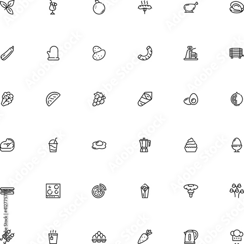 icon vector icon set such as: spanish, preparation, flat design-egg, japanese, plate, shashlik, seaweed, package, pepperoni, form, vine, bone, chanterelle, chop, potholder, half, temaki, nori