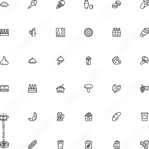 icon vector icon set such as: herb, piece, grill, mix, closed, shrimp, heat, japanese, macaron, lemon, sugar, glyph, doodle, pistachio, banner, rigatoni, parasitic, penne, wild, fry, bag, grid