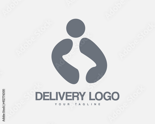 Delivery icon logo illustration design